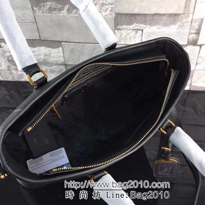 普拉達PRADA原單 2018最新爆款 1BA056 荔枝紋牛皮 原廠古銅金手提肩背包 PHY1317